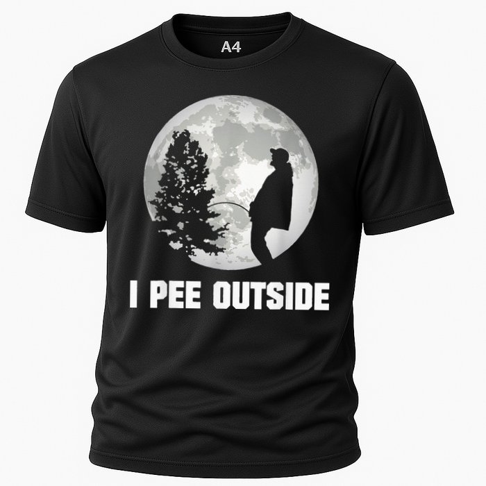 I Pee Outside I Love Peeing Outside Funny Camping Cooling Performance Crew T-Shirt