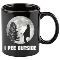 I Pee Outside I Love Peeing Outside Funny Camping 11oz C Handle Ceramic Mug