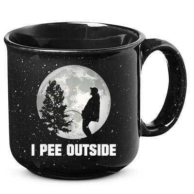 I Pee Outside I Love Peeing Outside Funny Camping 15oz Campfire Ceramic Mug