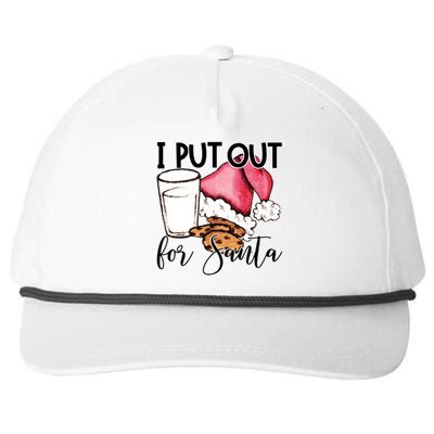 I Put Out For Santa Cookies And Milk Gift Snapback Five-Panel Rope Hat