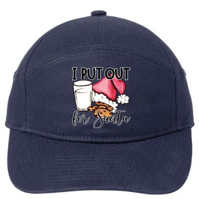 I Put Out For Santa Cookies And Milk Gift 7-Panel Snapback Hat