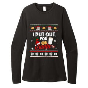 I Put Out For Santa Funny Christmas Cookies And Milk Ugly Great Gift Womens CVC Long Sleeve Shirt