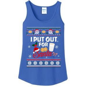 I Put Out For Santa Funny Christmas Cookies And Milk Ugly Great Gift Ladies Essential Tank