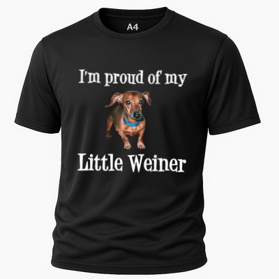 IM Proud Of My Little Weiner Funny Dachshund Dog Lover Performance Shirt