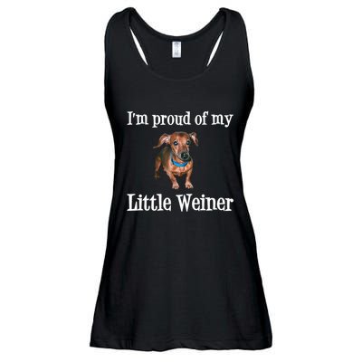 IM Proud Of My Little Weiner Funny Dachshund Dog Lover Ladies Essential Flowy Tank
