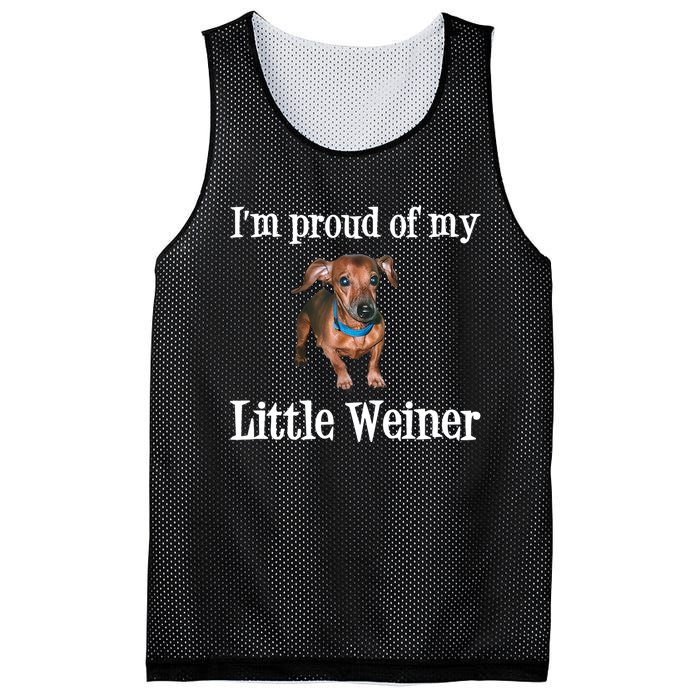 IM Proud Of My Little Weiner Funny Dachshund Dog Lover Mesh Reversible Basketball Jersey Tank