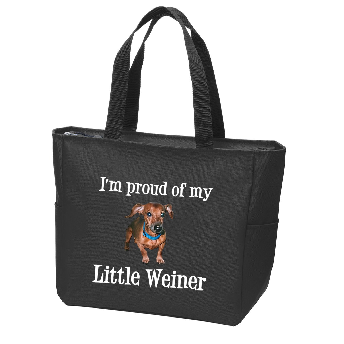 IM Proud Of My Little Weiner Funny Dachshund Dog Lover Zip Tote Bag