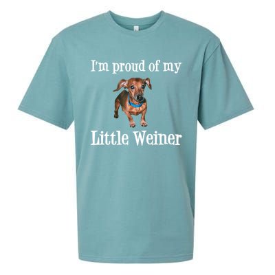 IM Proud Of My Little Weiner Funny Dachshund Dog Lover Sueded Cloud Jersey T-Shirt