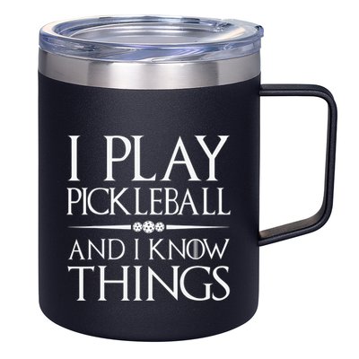 I Play Pickleball Because I Like It Not I'm Good At It 12oz Stainless Steel Coffee Mug