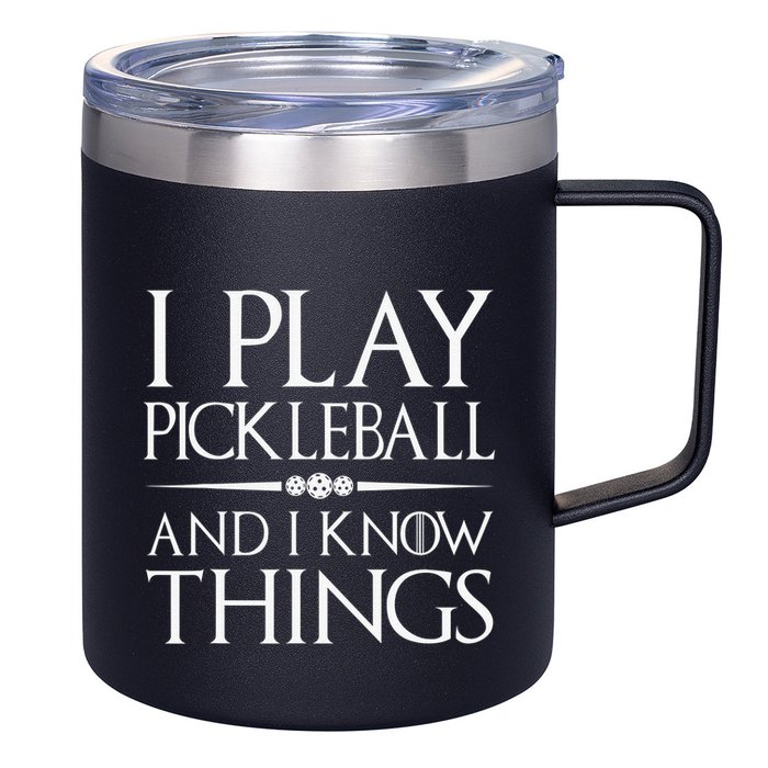 I Play Pickleball Because I Like It Not I'm Good At It 12oz Stainless Steel Coffee Mug