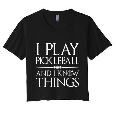 I Play Pickleball Because I Like It Not I'm Good At It Crop Top