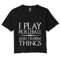 I Play Pickleball Because I Like It Not I'm Good At It Crop Top