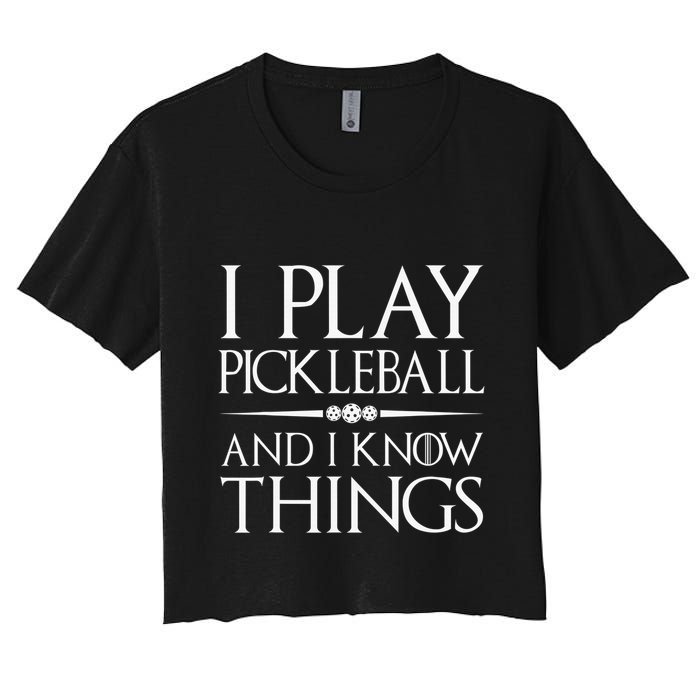 I Play Pickleball Because I Like It Not I'm Good At It Crop Top