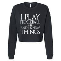I Play Pickleball Because I Like It Not I'm Good At It Cropped Pullover Crew