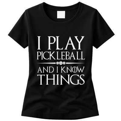 I Play Pickleball Because I Like It Not I'm Good At It Womens T-Shirt