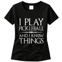 I Play Pickleball Because I Like It Not I'm Good At It Womens T-Shirt