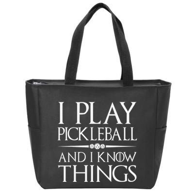 I Play Pickleball Because I Like It Not I'm Good At It Zip Tote Bag