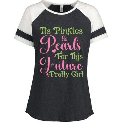 ItS Pinkies & Pearls For This Future Pretty Girl 08 Soror Enza Ladies Jersey Colorblock Tee