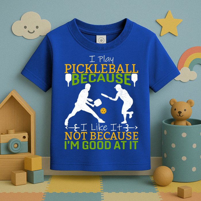 I Play Pickleball Because I Like It Not I'm Good At It Toddler T-Shirt