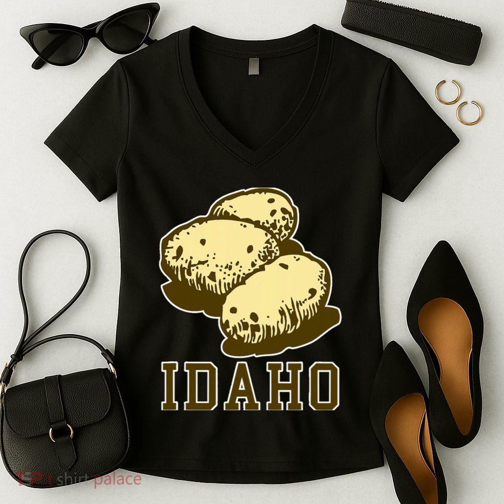 Idaho Potato Potato Potatoes Snacks Women's V-Neck T-Shirt