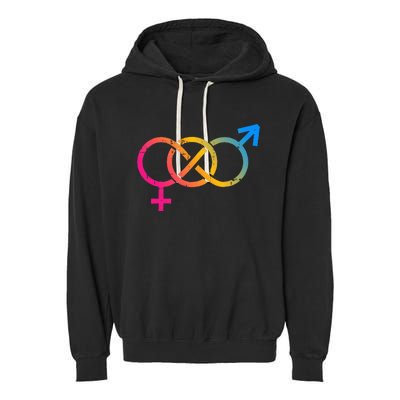 Infinity Pan Pansexual Pride Flag Lgbtq Cool Lgbt Ally Garment-Dyed Fleece Hoodie