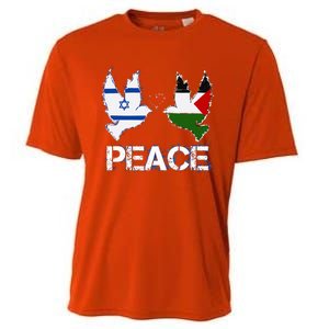 Israel Palestine Peace Friendship Pigeons gift Cooling Performance Crew T-Shirt