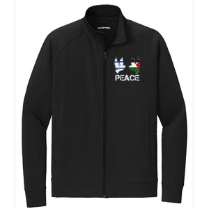 Israel Palestine Peace Friendship Pigeons gift Stretch Full-Zip Cadet Jacket