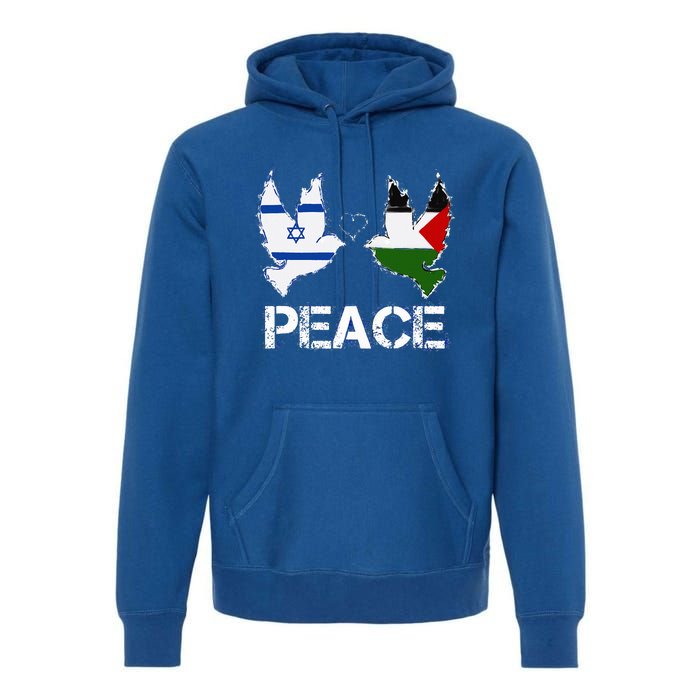 Israel Palestine Peace Friendship Pigeons gift Premium Hoodie