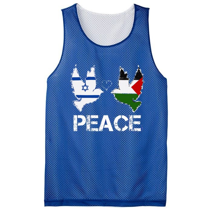 Israel Palestine Peace Friendship Pigeons gift Mesh Reversible Basketball Jersey Tank