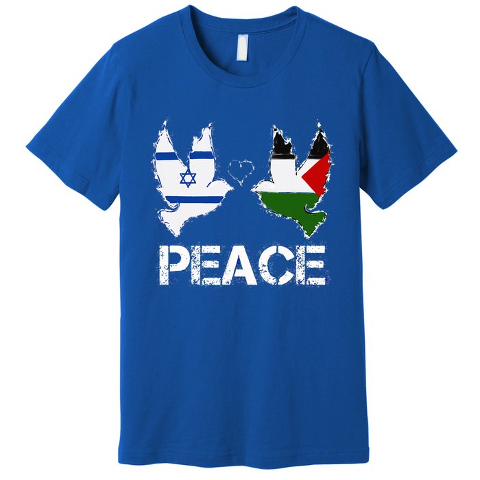 Israel Palestine Peace Friendship Pigeons gift Premium T-Shirt