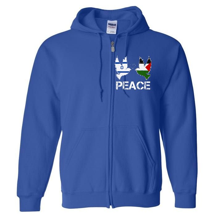 Israel Palestine Peace Friendship Pigeons gift Full Zip Hoodie