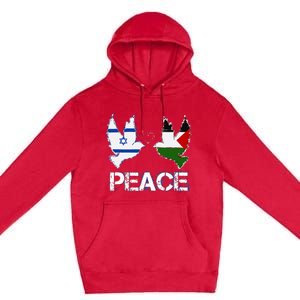 Israel Palestine Peace Friendship Pigeons gift Premium Pullover Hoodie