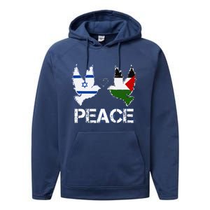 Israel Palestine Peace Friendship Pigeons gift Performance Fleece Hoodie