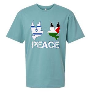 Israel Palestine Peace Friendship Pigeons gift Sueded Cloud Jersey T-Shirt