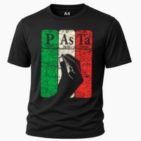 Italian Pasta Periodic Table Elements Italian Hand Gesture Cooling Performance Crew T-Shirt