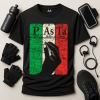 Italian Pasta Periodic Table Elements Italian Hand Gesture Cooling Performance Crew T-Shirt