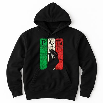 Italian Pasta Periodic Table Elements Italian Hand Gesture Hoodie