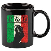 Italian Pasta Periodic Table Elements Italian Hand Gesture 11oz C Handle Ceramic Mug