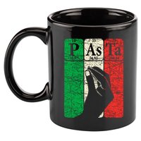 Italian Pasta Periodic Table Elements Italian Hand Gesture 11oz C Handle Ceramic Mug