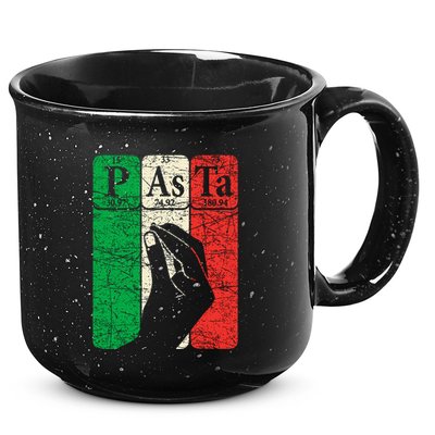 Italian Pasta Periodic Table Elements Italian Hand Gesture 15oz Campfire Ceramic Mug