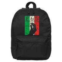 Italian Pasta Periodic Table Elements Italian Hand Gesture 16 in Basic Backpack
