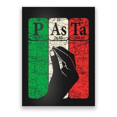 Italian Pasta Periodic Table Elements Italian Hand Gesture Poster