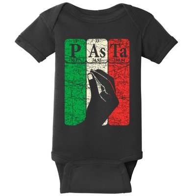Italian Pasta Periodic Table Elements Italian Hand Gesture Baby Bodysuit