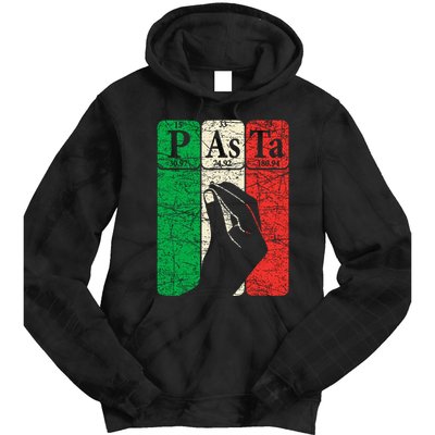 Italian Pasta Periodic Table Elements Italian Hand Gesture Tie Dye Hoodie