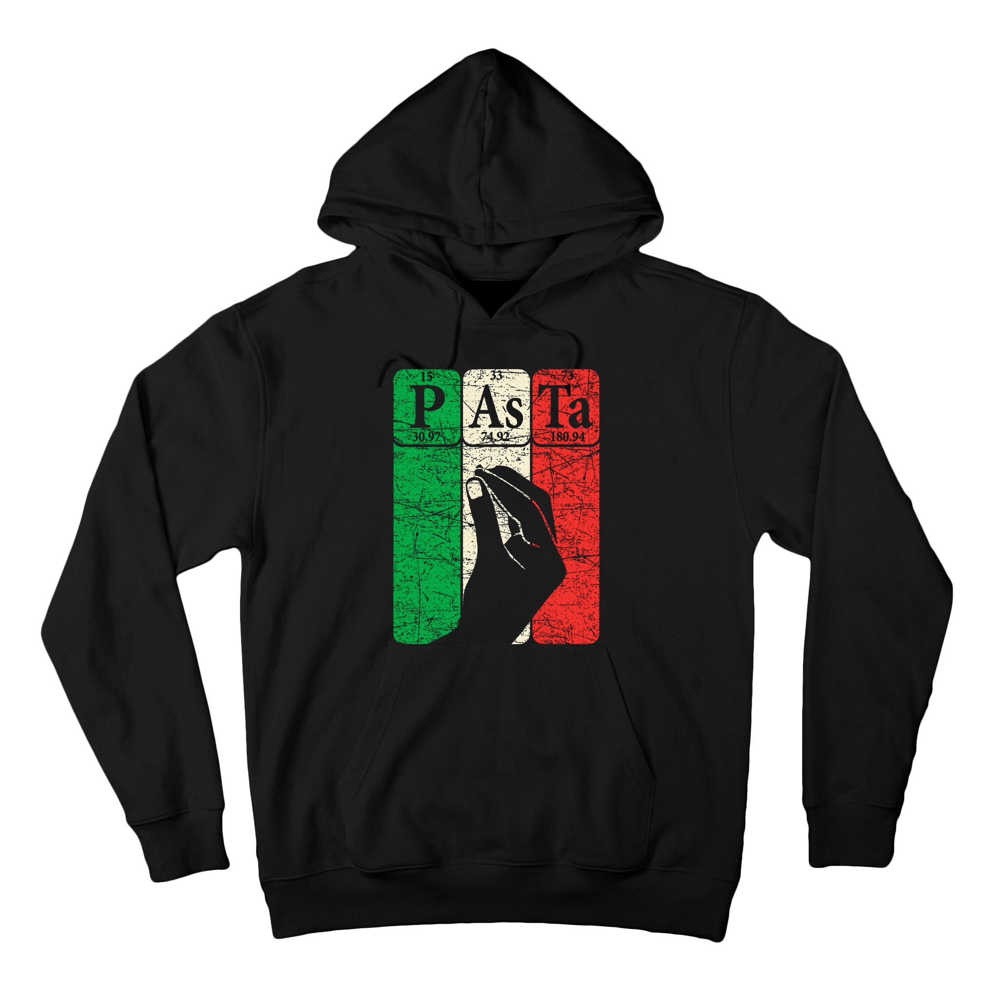 Italian Pasta Periodic Table Elements Italian Hand Gesture Tall Hoodie
