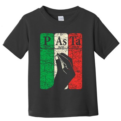 Italian Pasta Periodic Table Elements Italian Hand Gesture Toddler T-Shirt