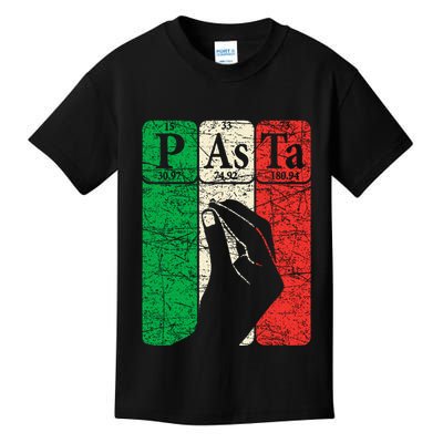 Italian Pasta Periodic Table Elements Italian Hand Gesture Kids T-Shirt