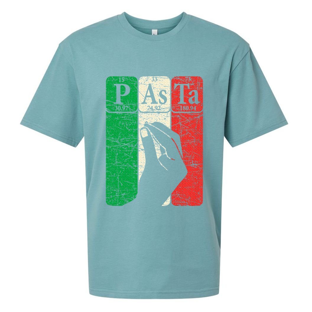 Italian Pasta Periodic Table Elements Italian Hand Gesture Sueded Cloud Jersey T-Shirt