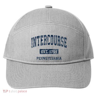 Intercourse Pennsylvania Pa Vintage Athletic Sports Design 7-Panel Snapback Hat