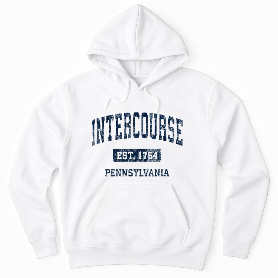 Intercourse Pennsylvania Pa Vintage Athletic Sports Design Hoodie